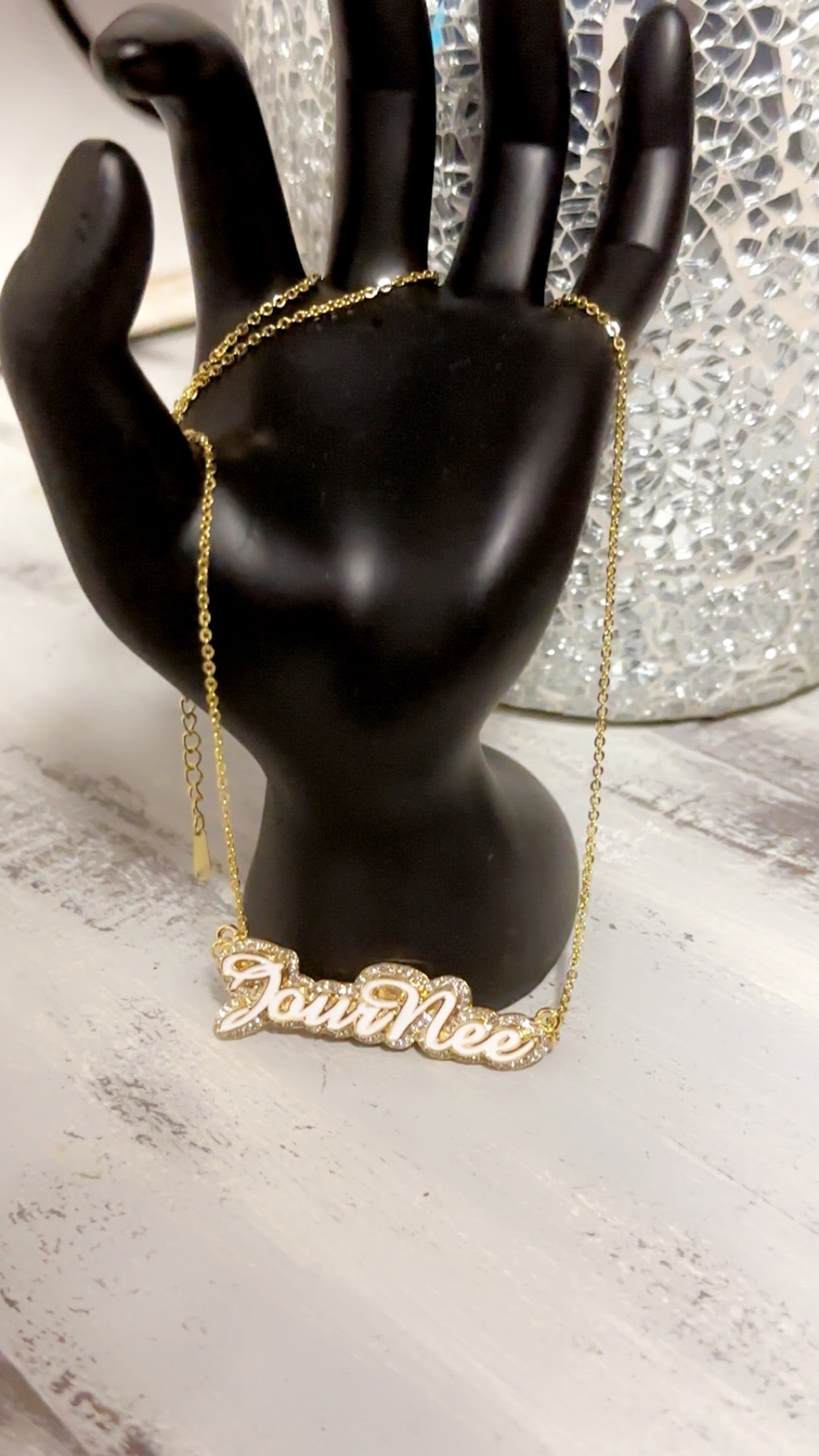 Glam Script Necklace