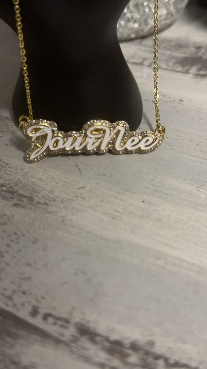 Glam Script Necklace