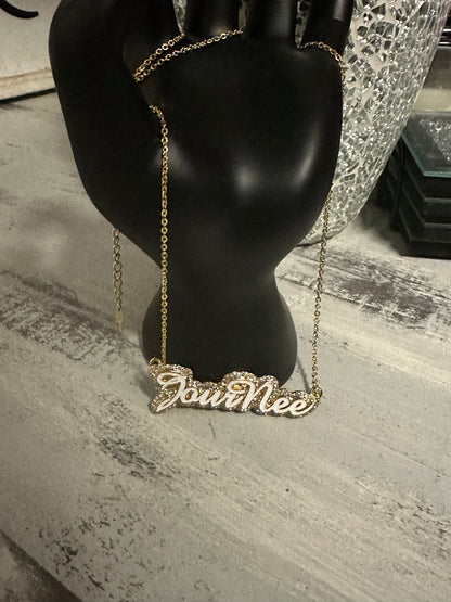 Glam Script Necklace