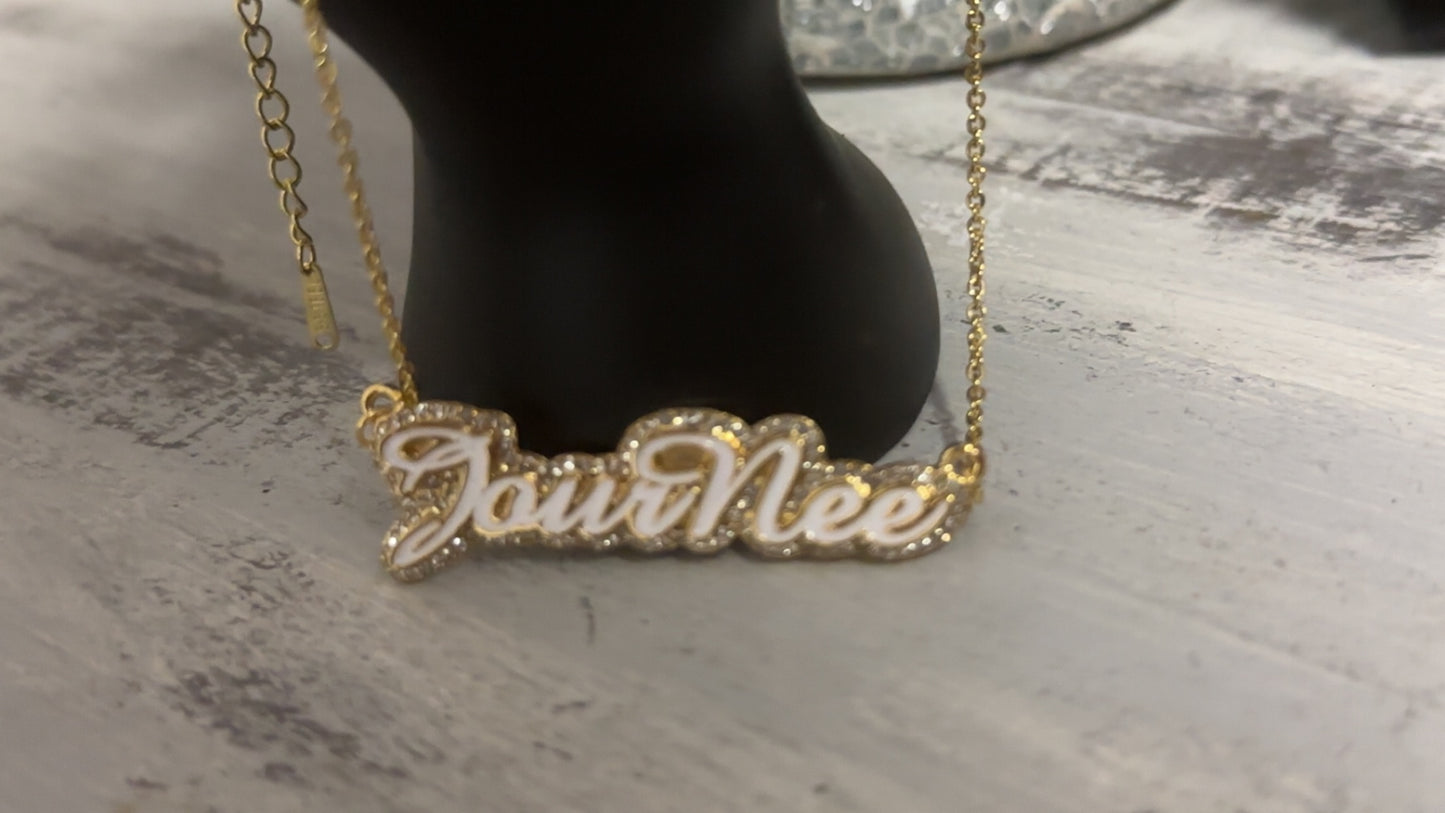 Glam Script Necklace