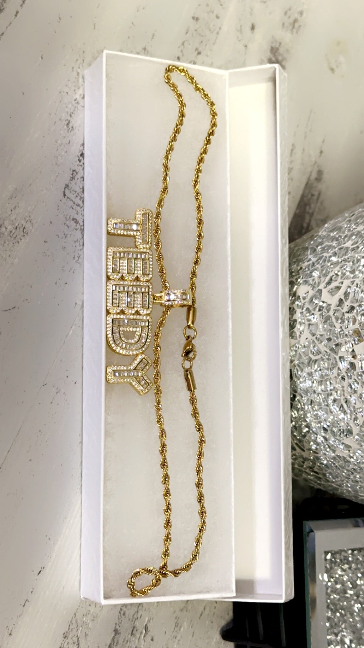 Glitz & Name Necklace