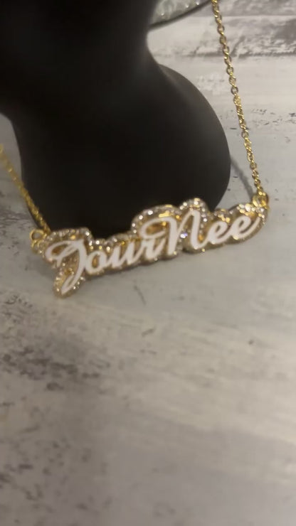 Glam Script Necklace